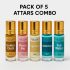 Pack of 5 Attars Combo - 6ML